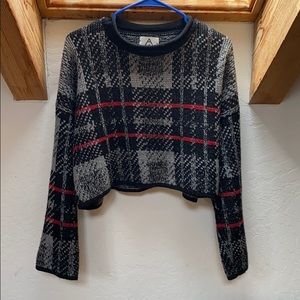 • UNIF • black, gray & red sweater